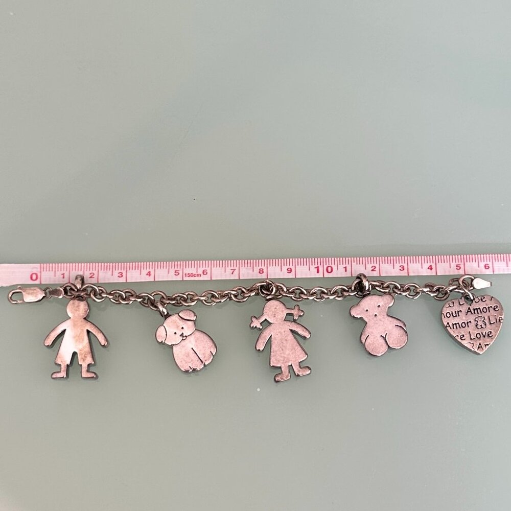Vintage TOUS Sterling Silver Family Charm Bracelet 925 – Discontinued Rare Model - Picture 5 of 5